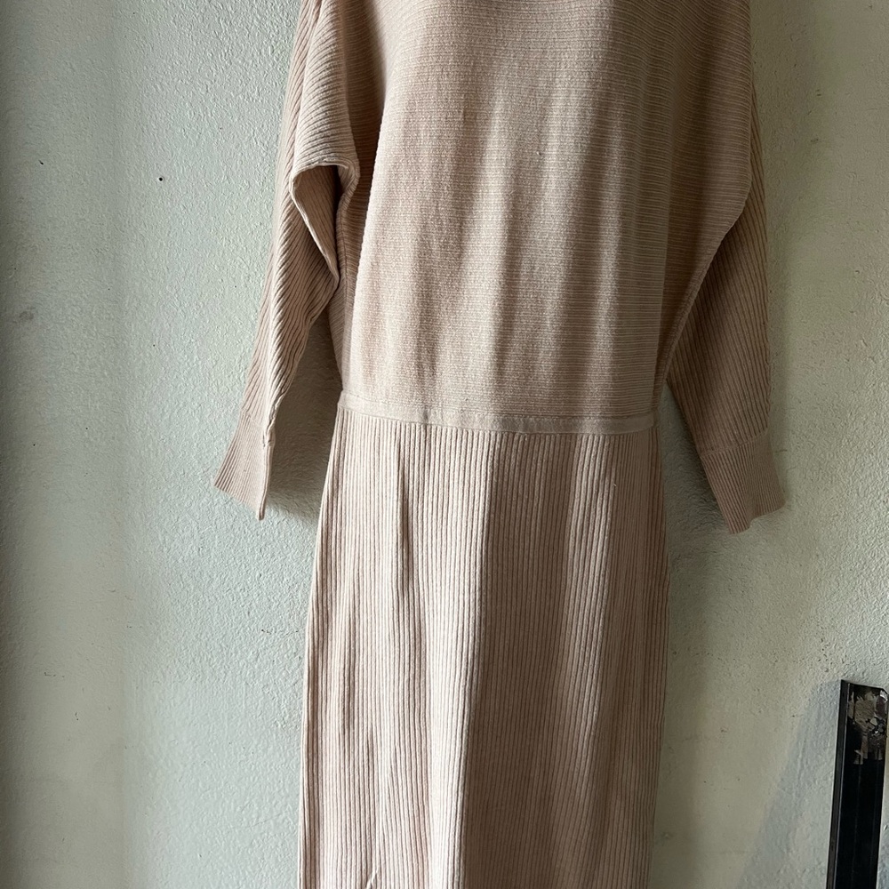 Studio Park Beige Long Sleeve Dress